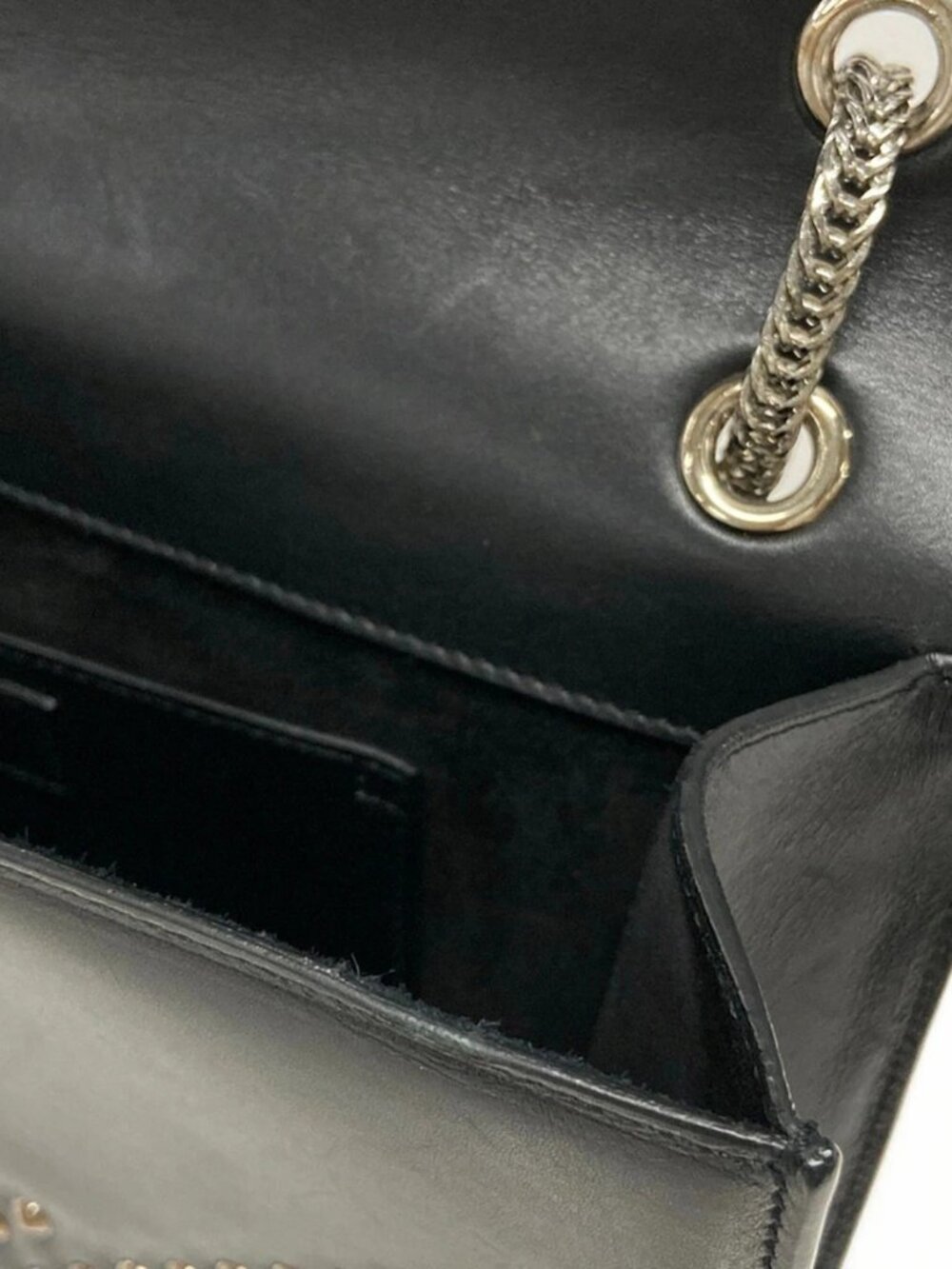 SAINT LAURENT PARIS Betty 315680 Black Leather Shoulder Bag - Picture 7 of 15